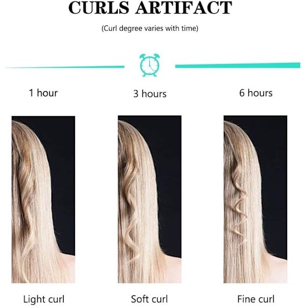 20 st Skumhårrullar Vågpunkt Hår Rulla Svamp Blomma Hår Curl Stil Curl Stick Magisk Lat Sömn Curler Blå