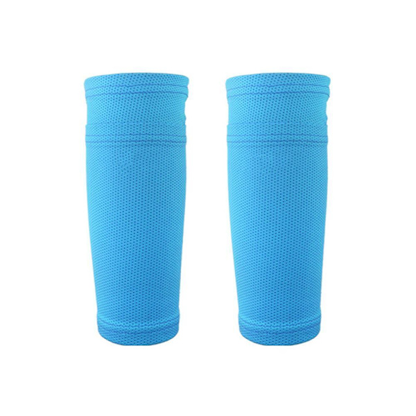 Fotbollsskydd Benskydd Strumpor Guard Sleeves för Barn Pojkar Män Benskyddsskydd Blå S Blue