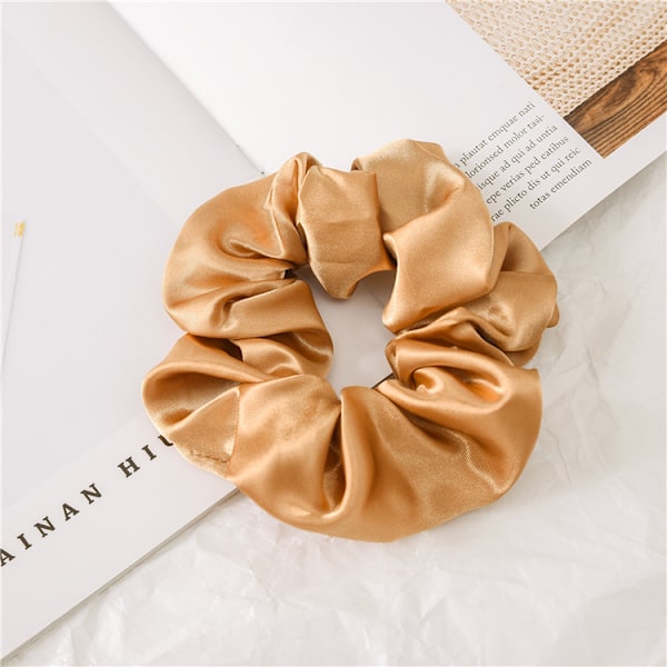 12 st Hår Scrunchies Satin Silk Scrunchies Silkeslent lockigt hår, ZQKLA