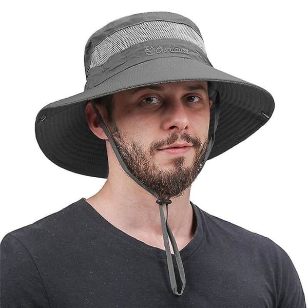 Dam solhatt Anti-UV Fällbar Bred Brätte Fiskarehatt Solid C