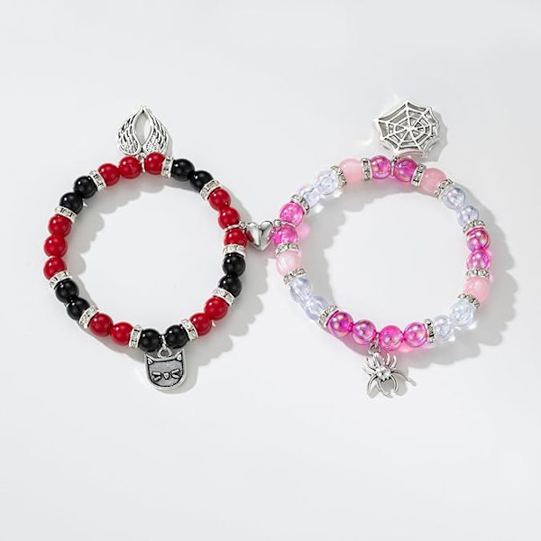 Hazbin Hotel Vinkelarmband Anime Magnetiska Matchande Armband Presenter för Kvinnor Män A