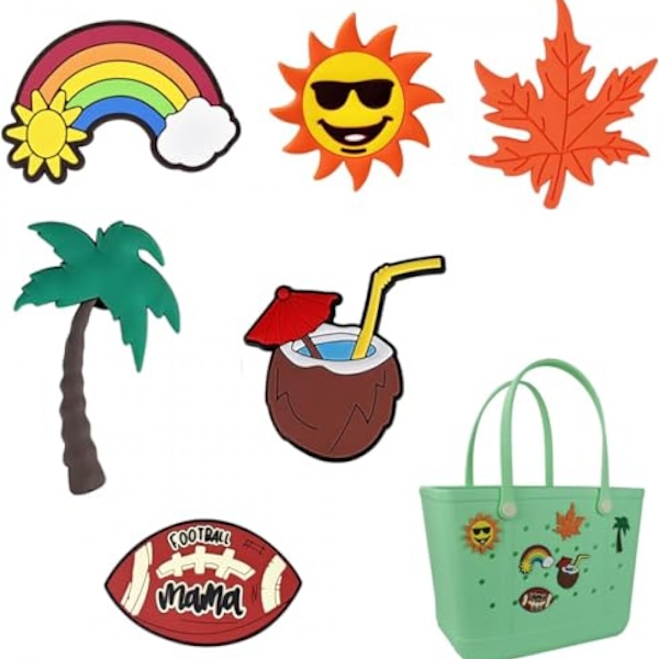 Anpassad baseballkeps Bogg Bag Charm för strandväskor Dekoration Bogg Bag Tillbehör kompatibel med Bogg Bags och andra Tote Bags Mors dag presenter 3
