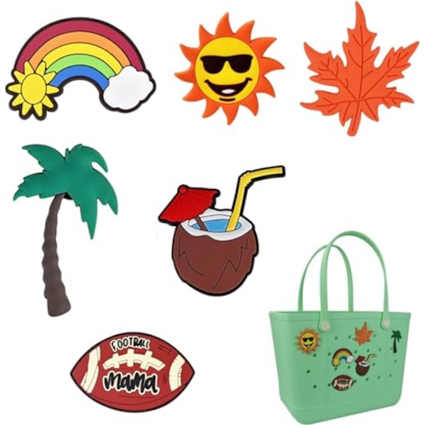 Anpassad baseball Bogg Bag Charm för Beach Totes Dekoration Bogg Bag Tillbehör med Bogg Bags och andra Tote Bags Mors dag presenter 1
