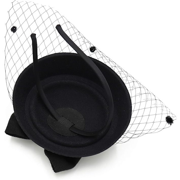 Rosett Pillbox Fascinator Hatt Bröllop Tea Party Hatt för kvinnor