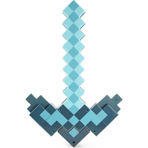 Minecraft-leksaker, svärd och hacka, Minecraft-spelförvandling blue