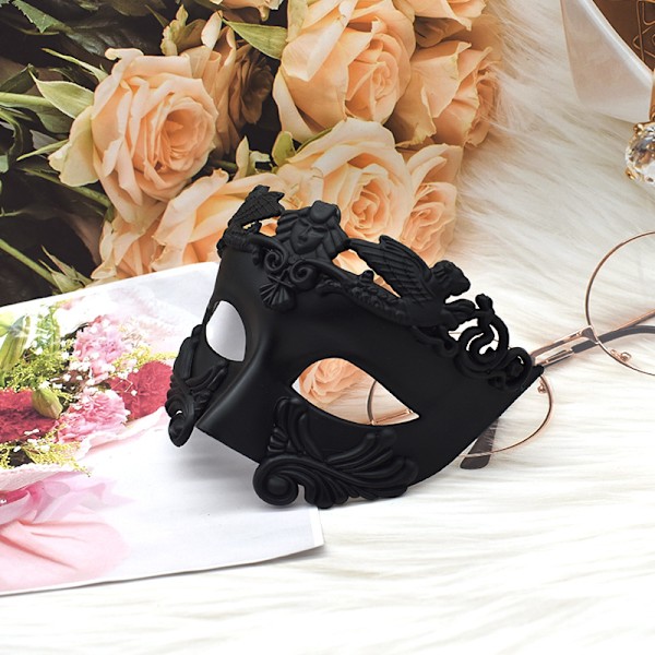 3 st Egyptiska Män Antik Grekisk Romersk Krigare Halv Ansiktsmask Venedig Halloween Makeup Ball