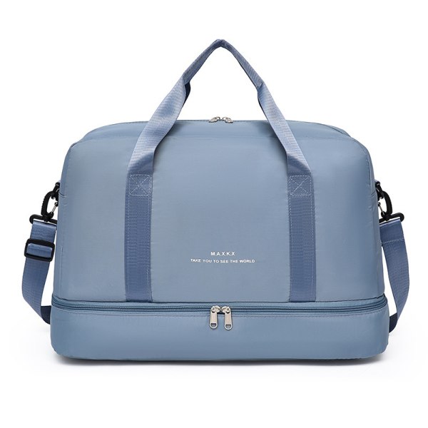 Resväskor Sport Gym Bag Weekender Handbagageväska med skofack Handbagageväska för kvinnor och män Blue
