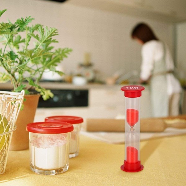 6 Färgade Sandtimmar Glas Kreativa Möbler Sandtimmar Leksak Tillbehör Sandtimer