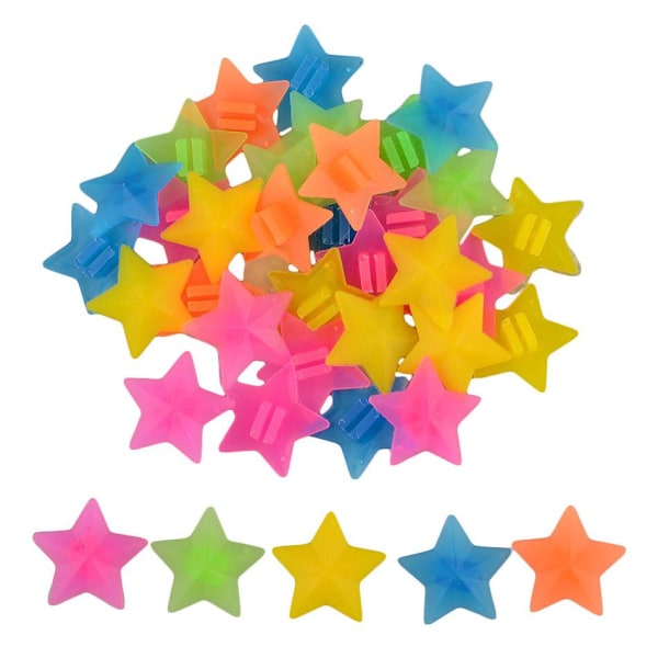 Ekerdekorationer till cykel, stjärnor - 36-pack multicolor