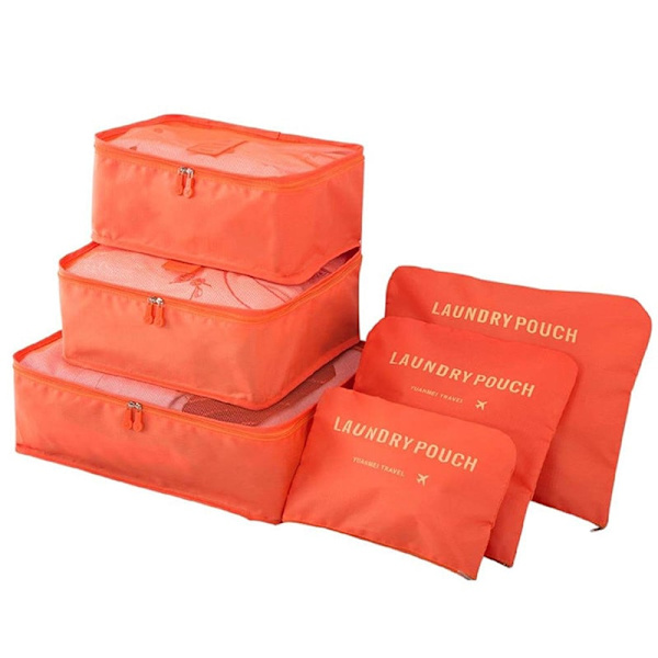 Organiseringsset för resväskor - Orange orange