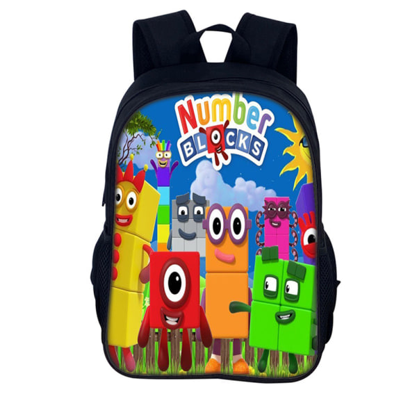 Numberblocks skolväska Dagsäck Ryggsäck för barn dagis förskola