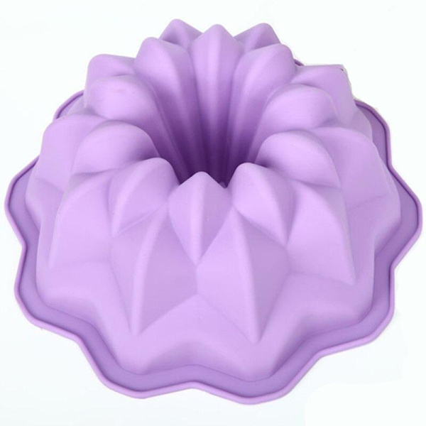 Bakform Sockerkaksform Silikonform Spiral Kakform Tårtform Bakfo purple