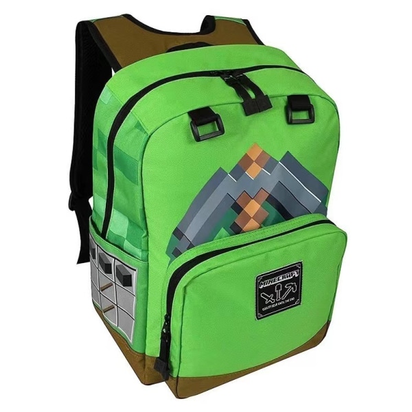 Minecraft skolväskor för grund- och gymnasieelever, barnryggsäckar, stor kapacitet, bekväma och lätta att bära A7