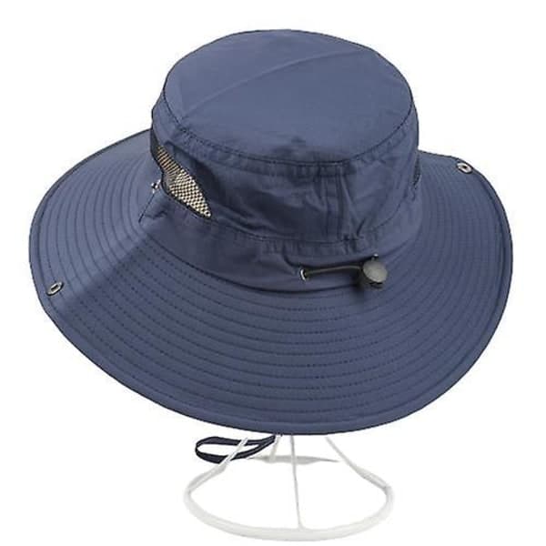 Dam solhatt Anti-UV Fällbar Bred Brätte Fiskarehatt Solid C