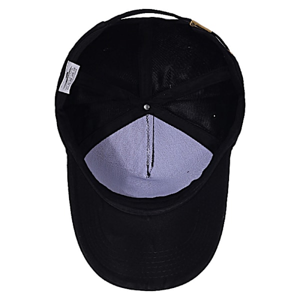 Otryckt High-End Bomullskeps med 5 Paneler, Böjda Längs, Komposit Koppar Lås, Vuxen Baseballkeps, Anka Tunga Hatt, Skugga Hatt, Svart