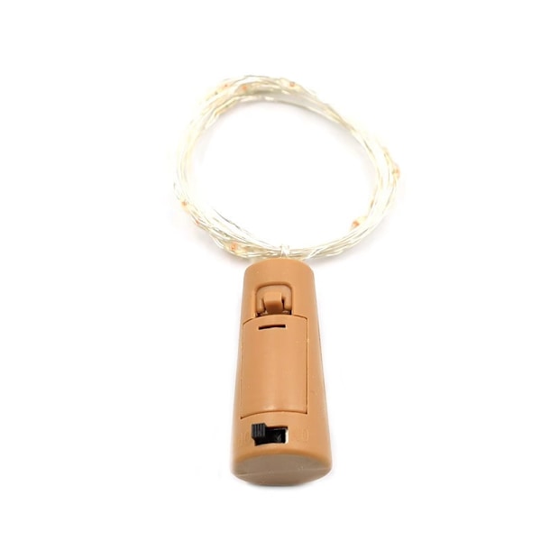 12 st LED-flasklampor koppartråd ljusslinga knappbatteri flasklampa mini flasklock ljusslinga present jul liten färglampa 2M flasklampa