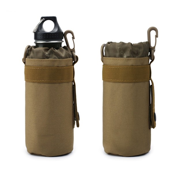 Molle Vattenflaska Hållare Väska Nylon Taktik Molle Vattenflaska Påse Vattenflaskhållare för camping Vandring Resa Black