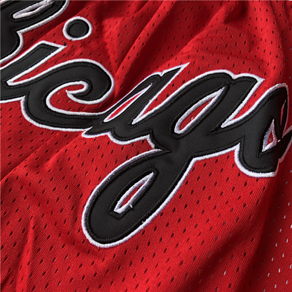Nba Chicago Bulls Shorts Broderade Sports Basket Shorts Röd XXL Red