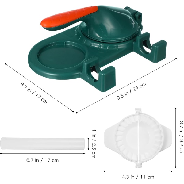 Nyaste 3-i-1 Dumpling Maker, Dumpling Ravioli Maker Press, Empanada Maker Press, Wonton Mould, Dumpling Maker Verktyg för Dumpling