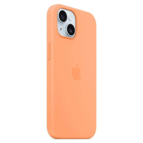 iPhone 15 Protective Case Compatible with MagSafe Scratch Resistant Silicone Protective Cover Orange Orange iPhone 15