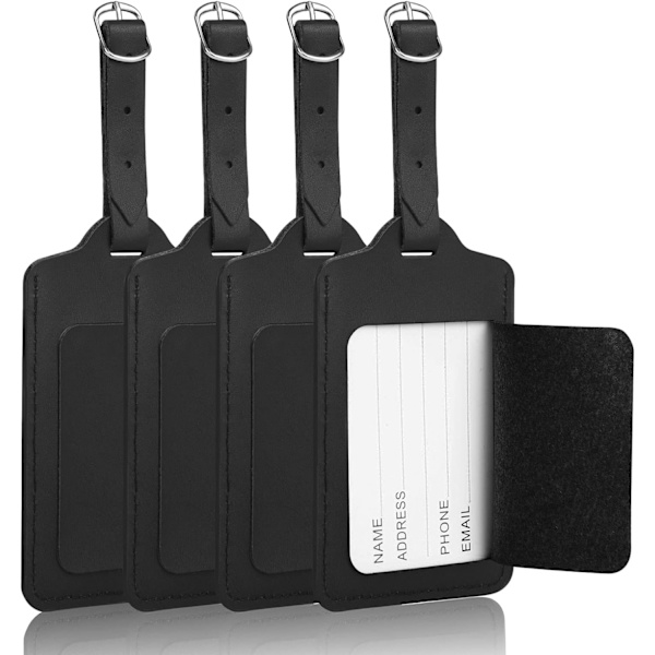 Bagageetiketter, 4-pack resväska ID-etiketter, Handväska Tags, Bagage Su