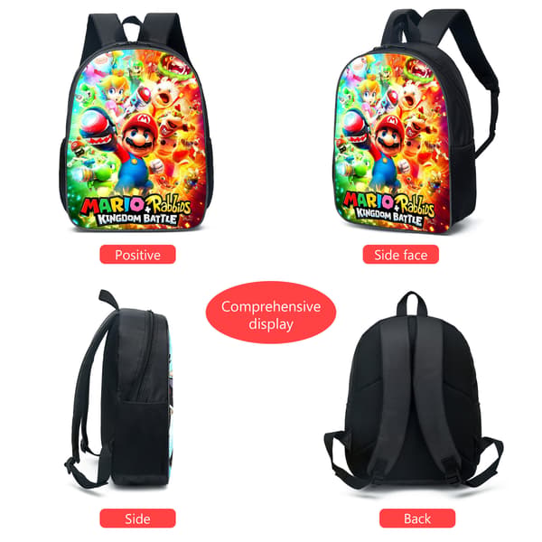 Sonic Super Mario Tecknad Ryggsäck Barn Ryggsäck Dagis Elev Polyester Viktminskningsryggsäck