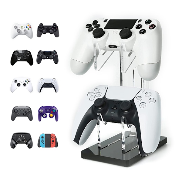 Universell dubbelkontrollhållare för Xbox ONE Switch Controller Stand Speltillbehör Bygg spelfästningar