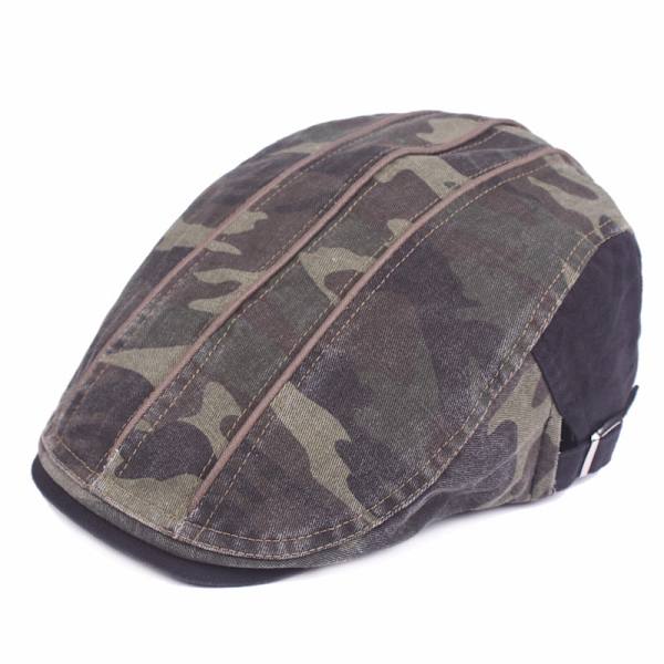 Kamouflage keps herr basker vår och höst utomhus solhatt tvättad bomull advance hattar keps army green Adjustable Army Green