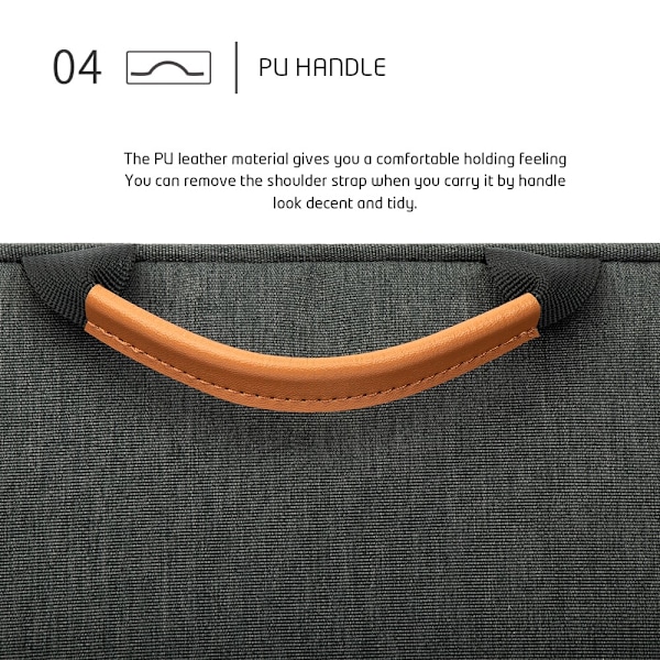 Minimalistisk tablettväska för iPad, passar 11-tums surfplattor och bärbara datorer, enkel axelrem/crossbody-väska (svart grå)