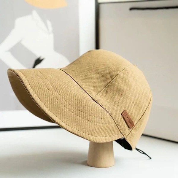 Denim Bucket Hats Dam Sommar Hat KHAKI Khaki
