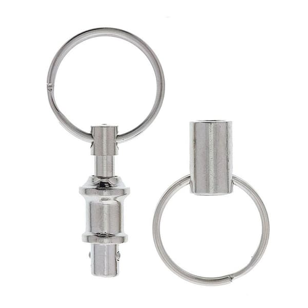 Snabbkopplingsnyckelring i metall, 2-pack