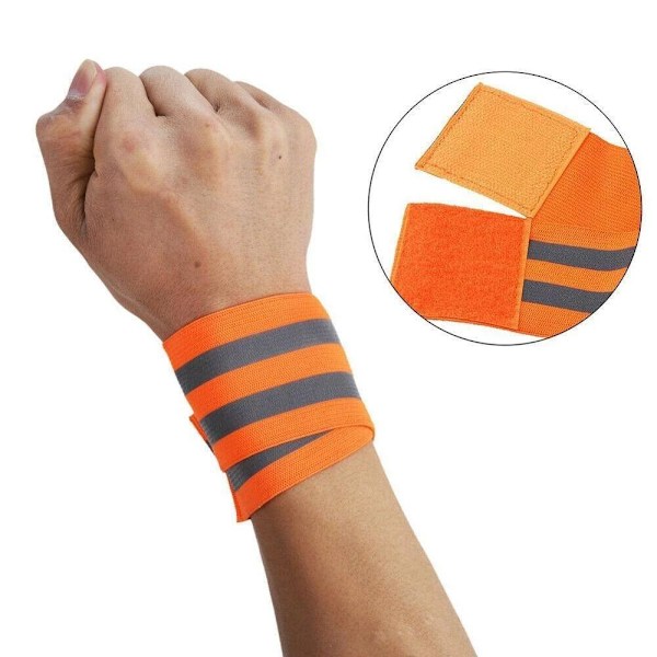 Hållbar Elastisk Synlig Reflekterande Rem Handledsrem Varningsrem Hög Ljusstyrka Nattlöpning Armrem Armband Sport Säkerhet Utomhus Utrustning Rosa