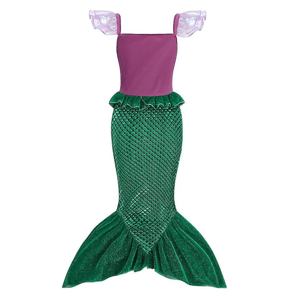 Girls Mermaid Princess Dress Ariel Rollspelsdräkt Dresses 150cm