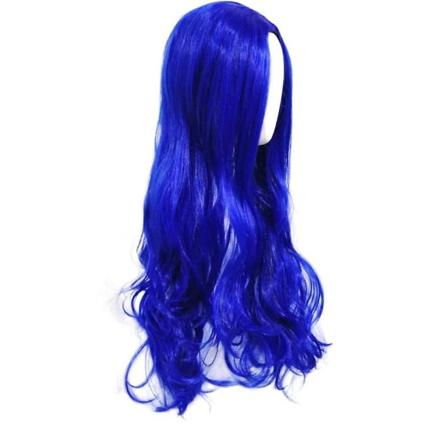 Descendants 3 Evie Cosplay hårperuk Blå lockiga långa peruker