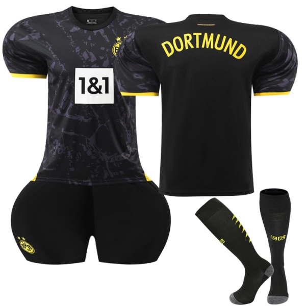 23-24 Dortmund bortafotbollsdräkter #9 #22 Träningsuniformer No Code Adults L(175-180)