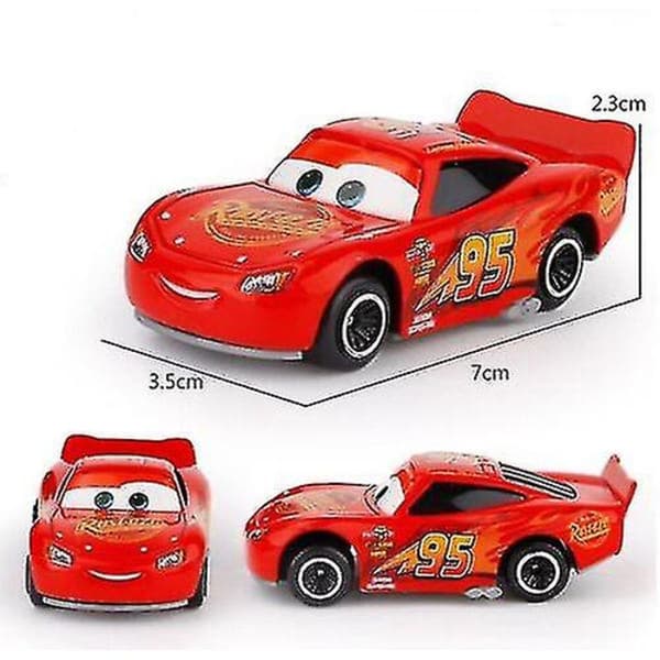 6 Pixar Bilar Blixten McQueen racingleksaksset för barn, samlargåva
