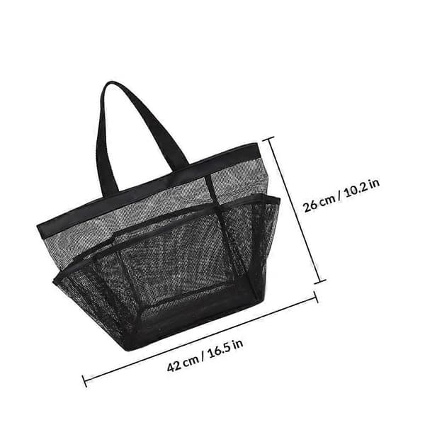 Necessär i nät för förvaring Svart nylon Slitstark duschorganisatör