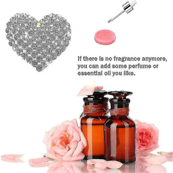 2-pack Bil Luftventil Clip Charms, Kristall Bil Diffuser Ventil Clip, Rhinestone Oljediffuser Ventil Clip