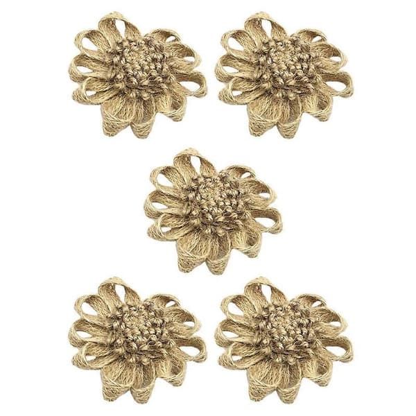 Khaki kunstig blomsterpynt til bryllup 5 stk. linfarger