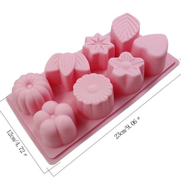 Blomblad silikonform for baking av lys og såpelaging