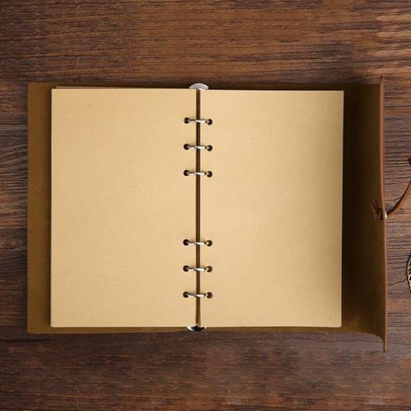 A6 Retro Notebook / Diary with Soft Faux Leather and Decoration