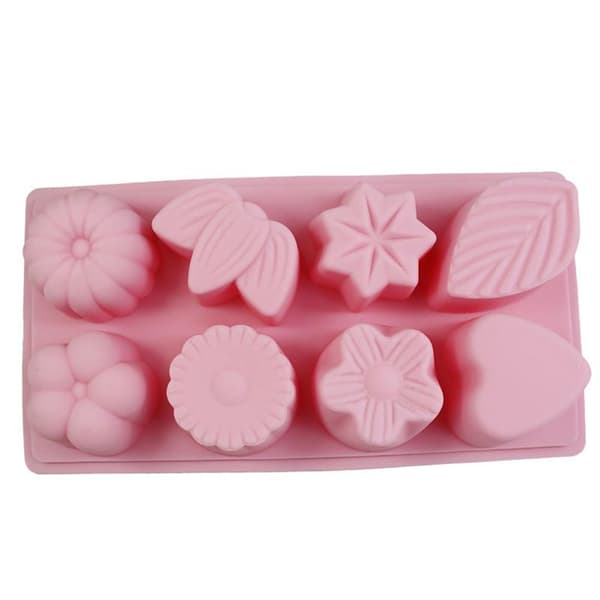 Blomblad silikonform for baking av lys og såpelaging