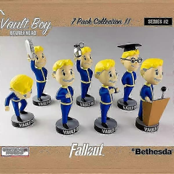 2026 Fallout 4 Fallout Boy Q version 7 bobbleheads Vault Boy förpackade dockor speech
