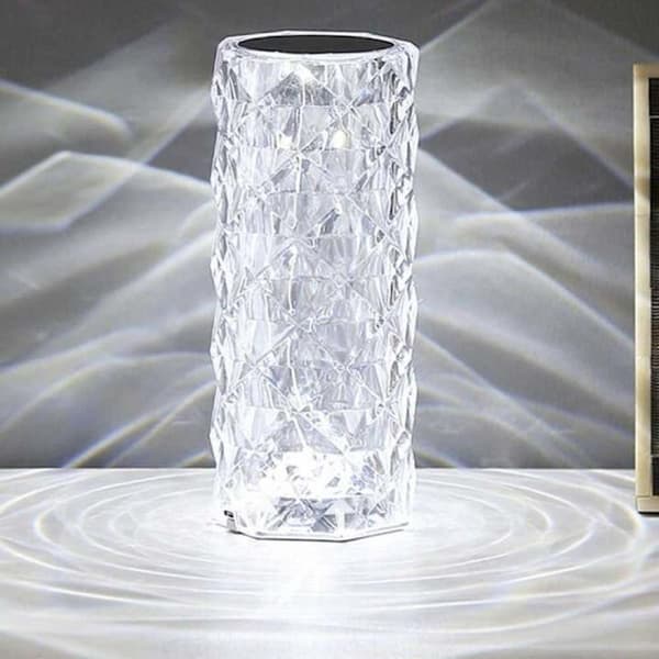 Trådløs Bordlampe LED Krystal - 16 Farver