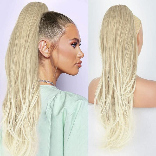 Hestehale extensions, glatte lange hår extensions
