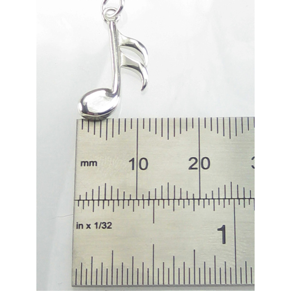 Sekstendedelsnode sterling sølv charm .925 x 1 Musiknoder charms