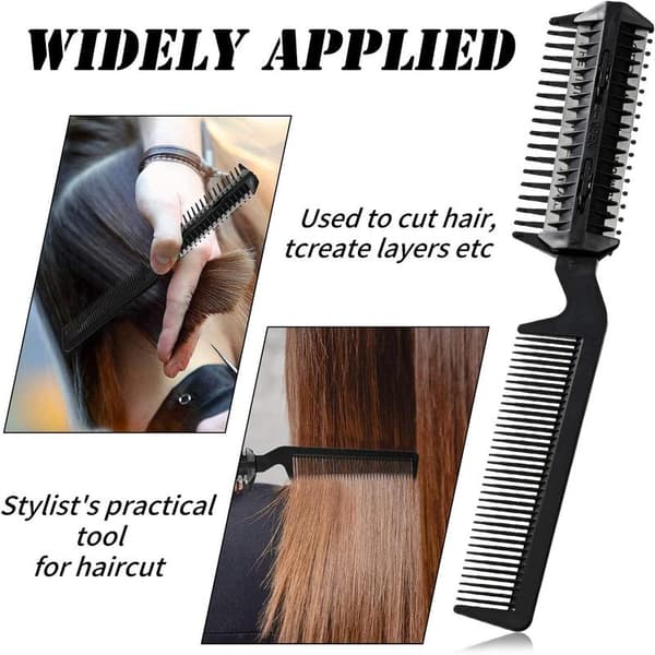 Double-sided hair cutting comb, thinning comb, C-shaped comb