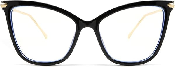 Oversized Cat Eye Briller Stel Blåt Lys Blokerende Briller til Kvinder B2589