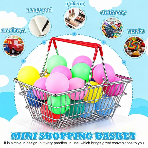 Kreativ Mini Handlekurv Oppbevaringskurv Unik Mini Skrivebordsdekorasjon