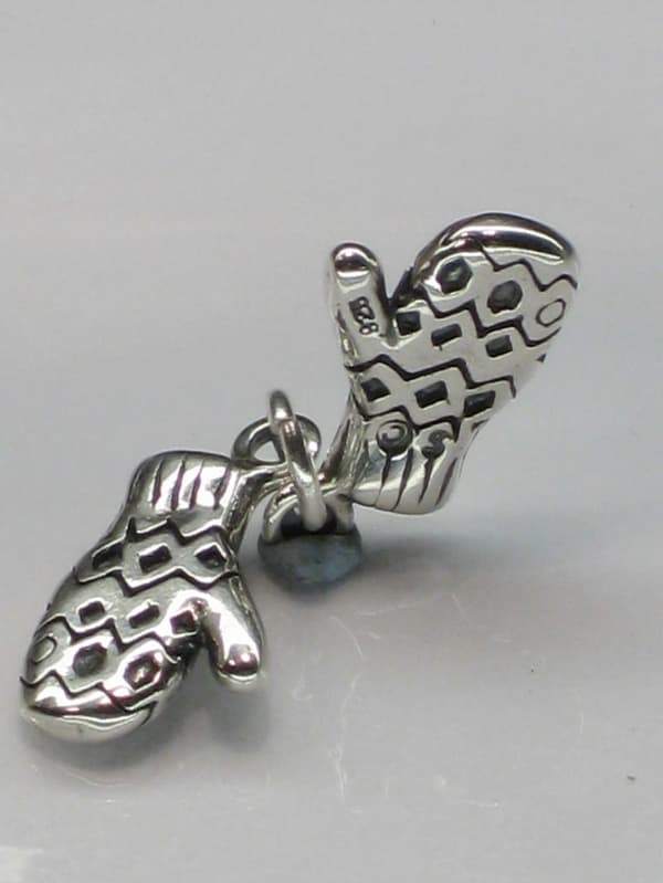 Par vanter sterling sølv charm .925 Vante og handsker charms